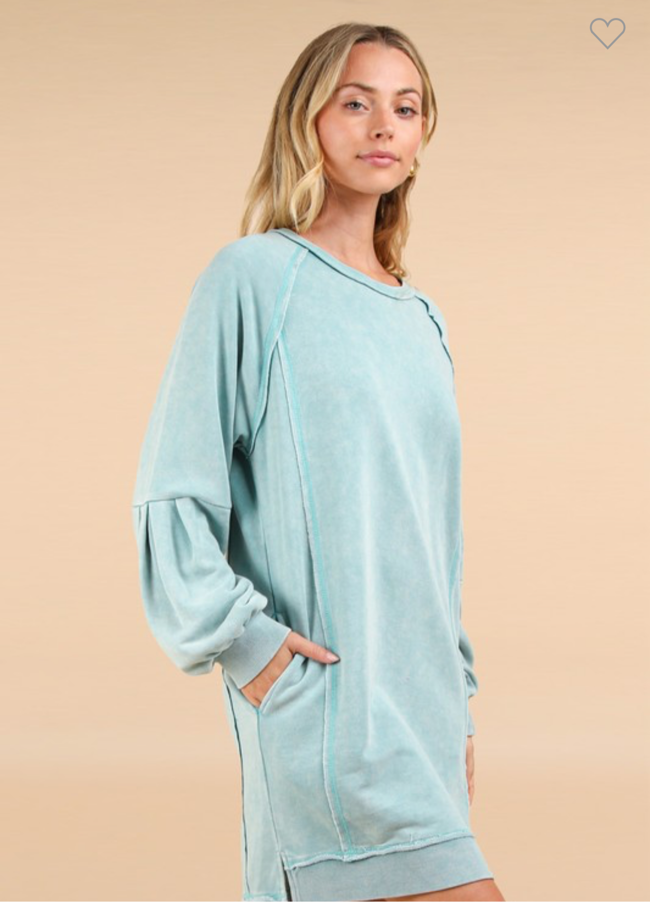 Mineral Washed Raglan Dress