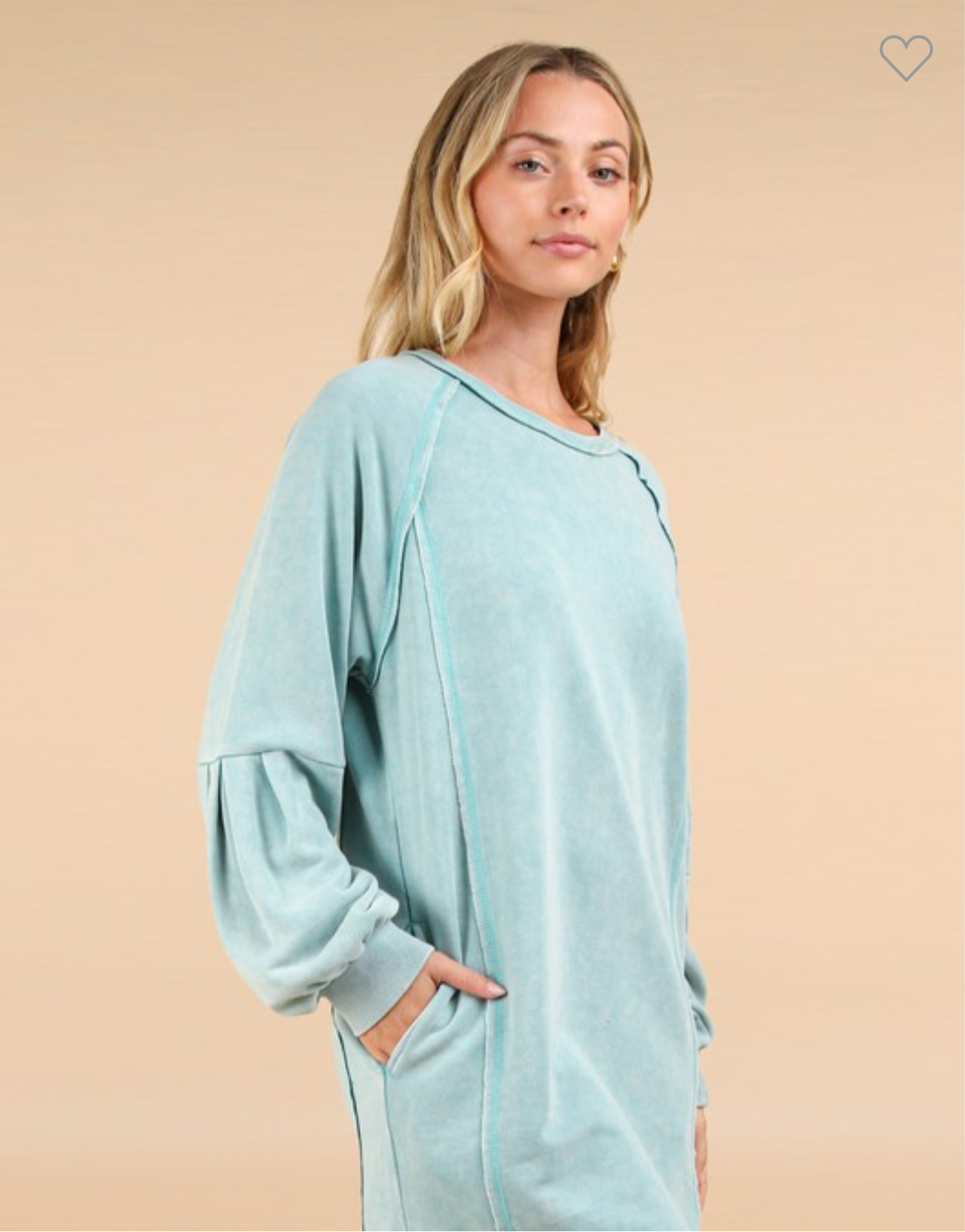 Mineral Washed Raglan Dress