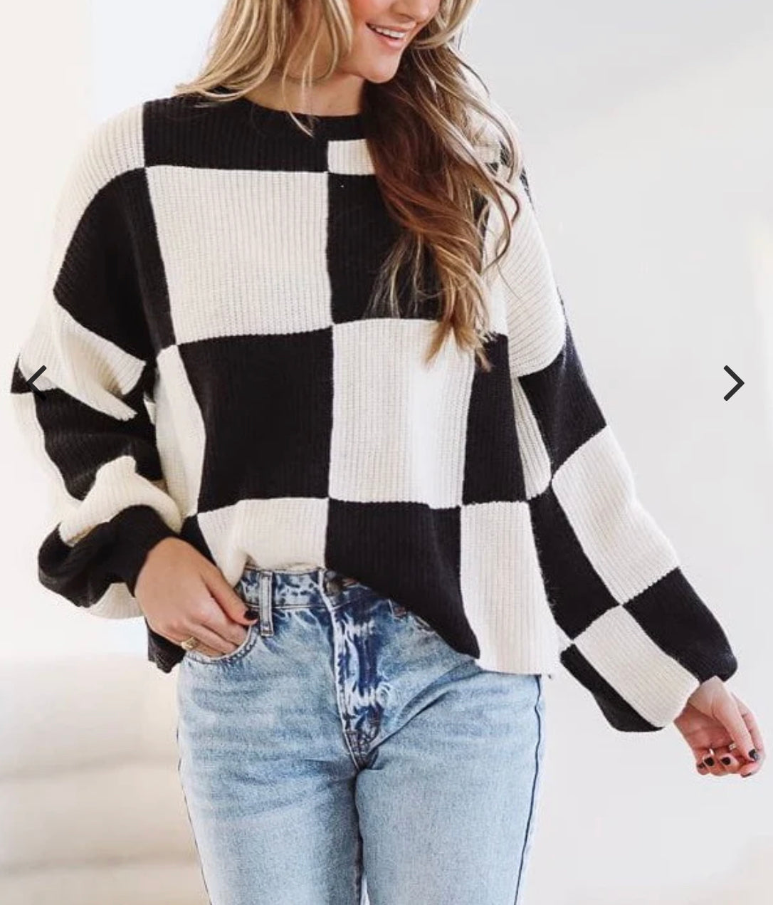 Checkered Gem Sweater