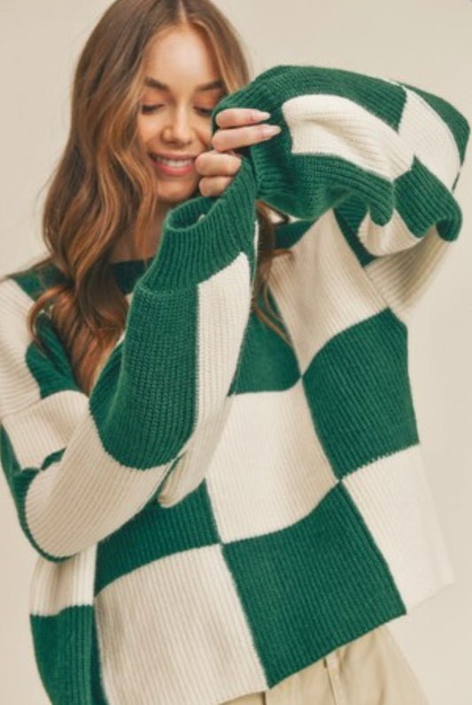 Checkered Gem Sweater