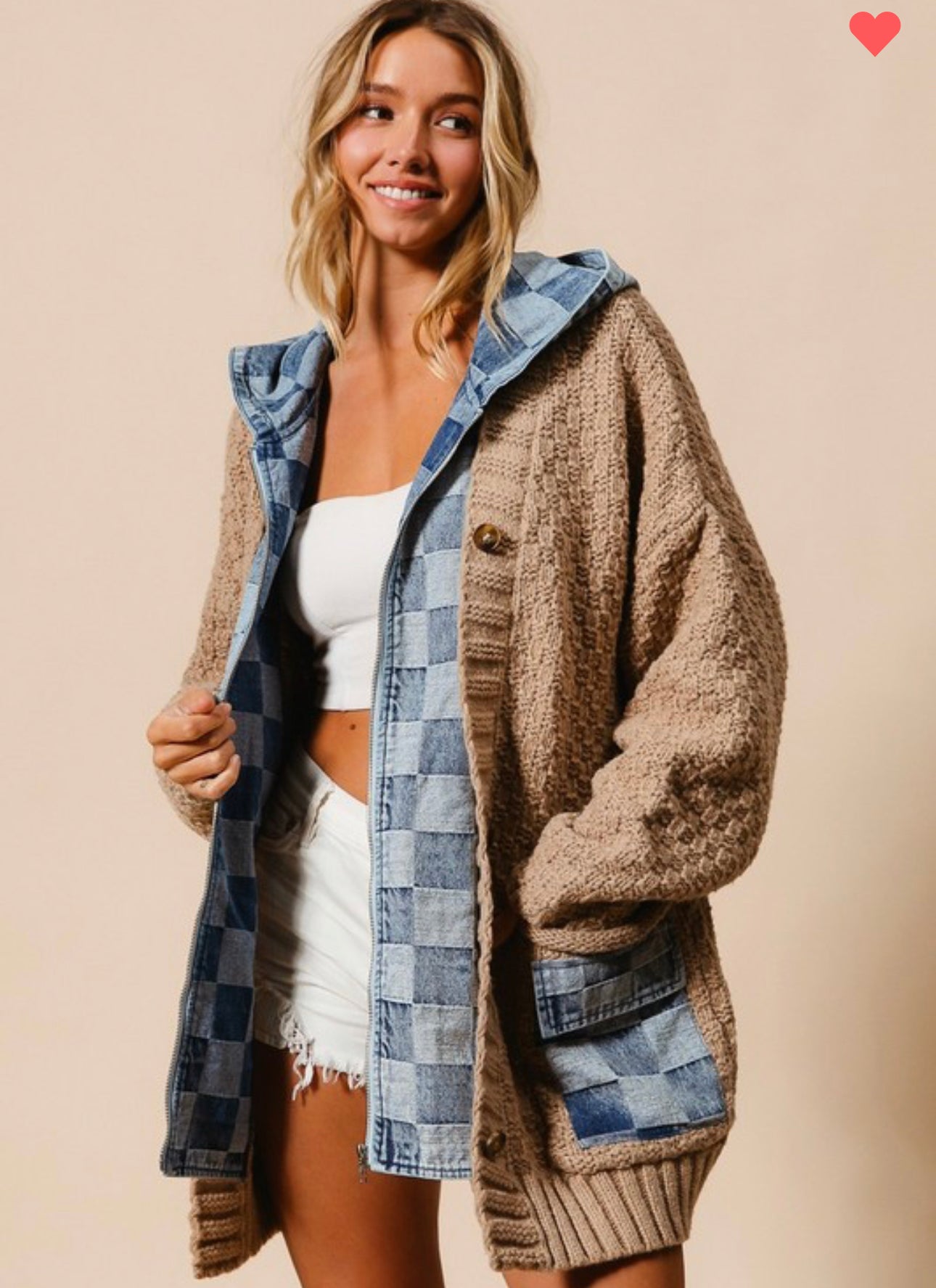 Denim Sweater Cardi