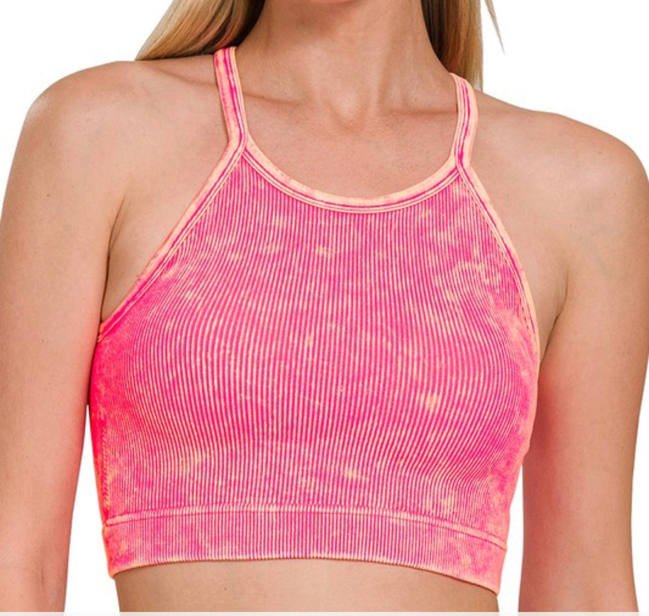 Ribbed Cropped Cami Bra