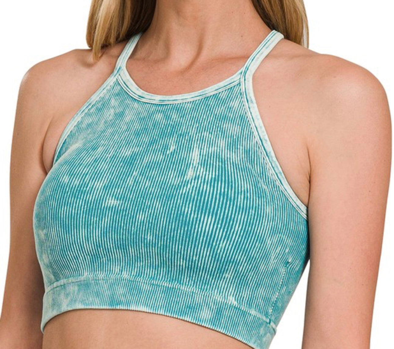 Ribbed Cropped Cami Bra